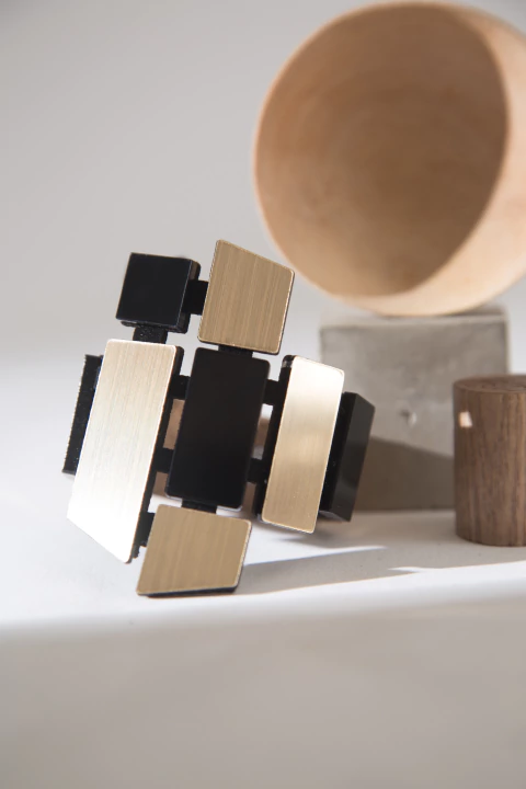 Brazalete Piet Large - Oro & Negro - comprar online