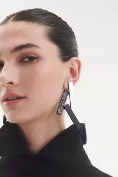 Aros Ray Rectangle Large - Plata / Negro / Peltre (copia) en internet