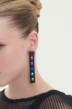 Aros Rainbow Threads - Negro + Rainbow - Iskin Sisters