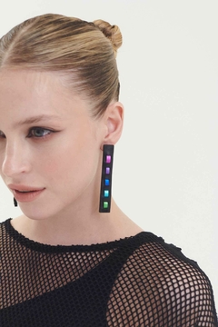 Aros Rainbow Threads - Negro + Rainbow