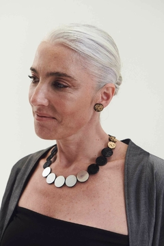 Collar Sarah´s Dream Circle - Plata/ Oro/ Negro en internet