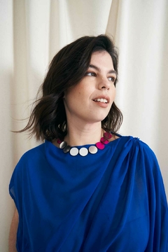Collar Sarah´s Dream Circle - Plata/Peltre/Fuchsia - comprar online