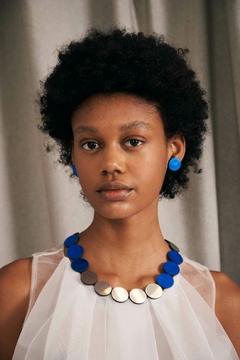 Collar Sarah´s Dream Circle - Plata/Peltre/Azul