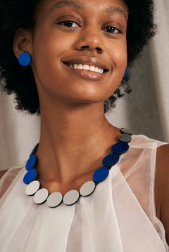 Collar Sarah´s Dream Circle - Plata/Peltre/Azul