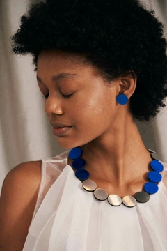Collar Sarah´s Dream Circle - Plata/Peltre/Azul - tienda online
