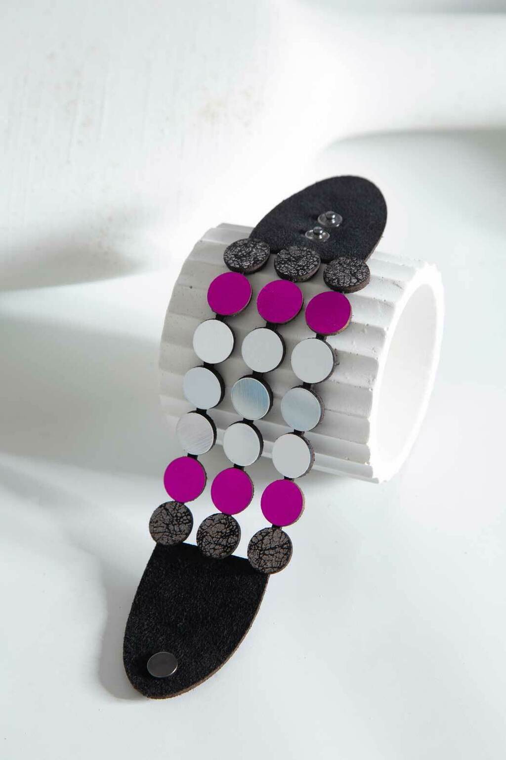 Brazalete Sarah'S Dream - Plata/Peltre/Fuchsia thumbnail 3