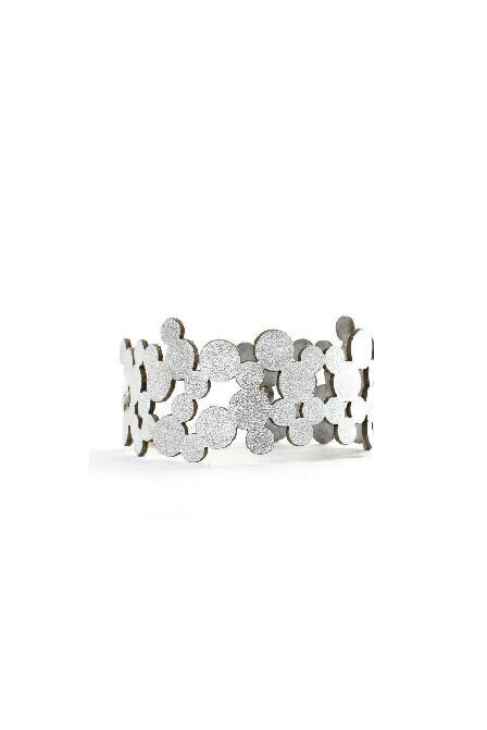Brazalete Abstraction Bubbles - Plata