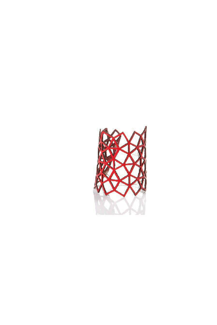 Brazalete Mila Squares - Rojo