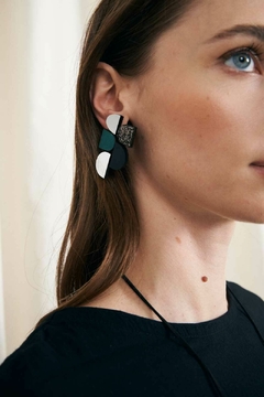 Aros Sophie's Vision - Plata/Negro/ Peltre/Verde - comprar online