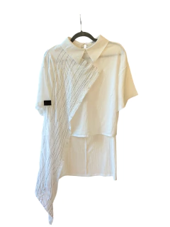 Blusa Oversize Blanca Irregular - Upcycled - comprar online