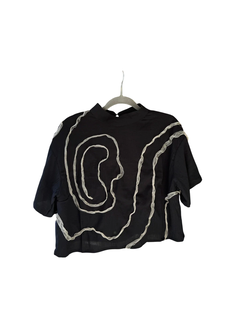 Blusa Oversize Negra - Upcycled - comprar online