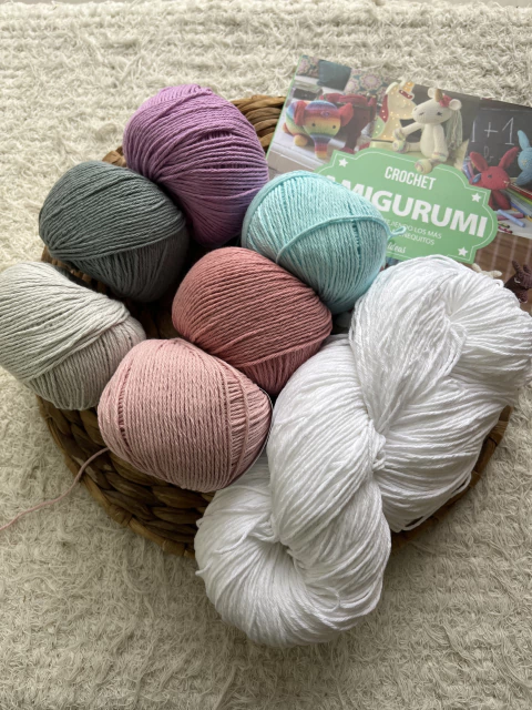 COMBO ALGODON 8/6 Y A CREAR N3 - INCLUYE 450 GR + LIBRO AMIGURUMIS - comprar online