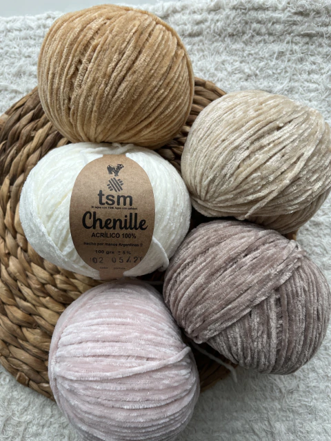 CHENILLE | HILADO TERCIOPELO X 100 GRAMOS