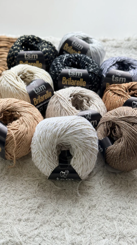 BRILARELLE x 50 GRAMOS: ALGODON 8/6 + LUREX