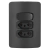 Conjunto 1 Simples + 2 Tomadas 10A - Alumbra Gracia Black Maxx - GBMX027