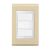 Conjunto 1 Interruptor Paralelo - Refinatto - Areia Acetinado / Branco SARB003