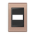 Placa 1 Módulo + Suporte 4X2 - Refinatto - Rose Gold com Preto CRGP036