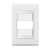 Placa 1 Módulo + Suporte 4X2 - Refinatto - Branco Acetinado / Branco