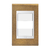 Placa 1 Módulo + Suporte 4X2 - Refinatto - Ouro Velho com Branco COVB036