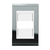 Placa 1 Módulo + Suporte 4X2 - Refinatto - Titânio com Branco CTB036