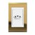 Conjunto 1 Tomada 10A - Refinatto - Ouro com Branco COB002