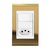 Conjunto 1 Simples + 1 Tomada 10A - Refinatto - Ouro com Branco COB011