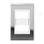 Placa 2 Módulos + Suporte 4X2 - Refinatto - Prata com Branco CPB037