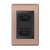Conjunto 2 Tomadas 10A - Refinatto - Rose Gold com Preto CRGP006