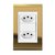 Conjunto 2 Tomadas 20A - Refinatto - Ouro com Branco COB007