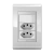 Conjunto 1 Simples + 2 Tomadas 20A - Refinatto - Branco Alto Brilho / Branco PBB029