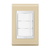 Conjunto 3 Interruptores Paralelos - Refinatto - Areia Acetinado / Branco SARB025