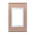 Placa 3 Módulos 4X2 - Refinatto - Rose Gold com Branco 14482739
