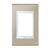 Placa 3 Módulos 4X2 - Refinatto - Champanhe com Branco 13978138 - comprar online