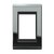 Placa 3 Módulos 4X2 - Refinatto - Titânio com Preto 13978177