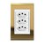 Conjunto 3 Tomadas 20A - Refinatto - Ouro com Branco COB010