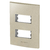 Placa 2 Módulos + Suporte 4X2 - Inova Champanhe - 85427