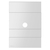 Placa Com Furo 4x2 + Suporte - Bticino Living Now White - LNW33