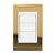 Placa Cega + Suporte 4X2 - Refinatto - Ouro com Branco COB035