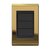 Placa Cega + Suporte 4X2 - Refinatto - Ouro com Preto COP035