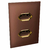 Conjunto 2 Tomadas 10A - JNX Legacy - Aço Corten e Dourado LACD49