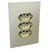 Conjunto 3 Tomadas 10A - JNX Legacy - Champanhe e Dourado LCPD59