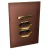 Conjunto 1 Simples + 2 Tomadas 20A - JNX Legacy C - Aço Corten e Dourado LACD34C