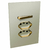 Conjunto 1 Simples + 2 Tomadas 10A - JNX Legacy R - Champanhe e Dourado LCPD33R