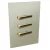 Conjunto 3 Interruptores Simples - JNX Legacy R - Champanhe e Dourado LCPD13R