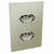 Conjunto 2 Tomadas 10A - JNX Legacy - Champanhe e Cromado LCPC49
