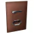 Conjunto 1 Paralelo + 1 Tomada 20A - JNX Legacy C - Aço Corten e Cromado LACC26C
