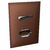 Conjunto 1 Simples + 1 Tomada 10A - JNX Legacy C - Aço Corten e Cromado LACC23C