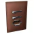 Conjunto 2 Simples + 1 Tomada 20A - JNX Legacy C - Aço Corten e Cromado LACC28C
