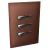 Conjunto 3 Interruptores Simples - JNX Legacy C - Aço Corten e Cromado LACC13C
