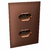 Conjunto 1 Tomada 10A + 1 Tomada 20A - JNX Legacy - Aço Corten e Ouro Rosé LCOR51